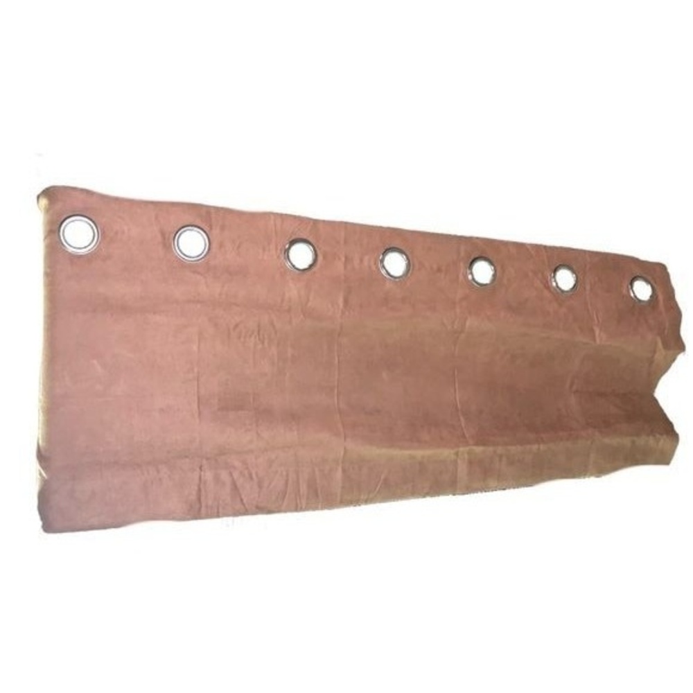 Veratex‎ Curtain Valance 54x18 Brown Grommet Velvet Silver Accents Modern Luxe